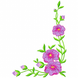 Flowers And Tree Embroidery Design 9
